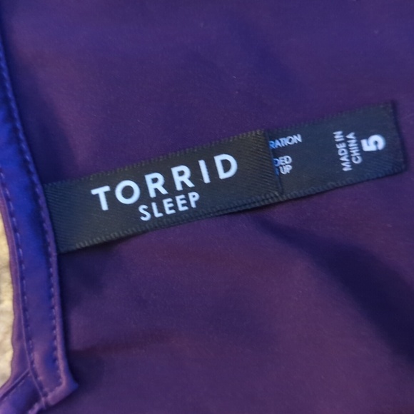 Torrid Plum Purple Silky Slip Lace Nightgown Size 5X - Picture 8 of 9